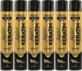 Jagler Saç Spreyi 400ML Keratinli  Keratin Strong Hold - Minarelli - Ekstra Sert (6 Lı Set)