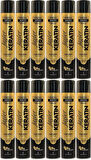 Jagler Saç Spreyi 400ML Keratinli  Keratin Strong Hold - Minarelli - Ekstra Sert (12 Li Set)