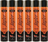 Jagler Saç Spreyi 400ML Extra Strong Hold - Ekstra Güçlü Tutuş (Turuncu) (6 Lı Set)