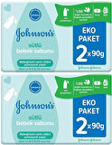Johnsons Baby Bebek Sabunu 90GR Sütlü 4 Lü Set (2PK*2)