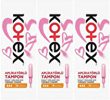 Kotex Aplikatörlü Tampon Normal 24 Lü Set (3PK*8)