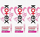 Kotex Aplikatörlü Tampon Süper 24 Lü Set (3PK*8)