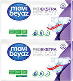Mavi Beyaz Ped Ekstra Tekstil Yüzeyli Yetişkin Bel Bantlı Hasta Bezi Large Büyük 60 Adet
