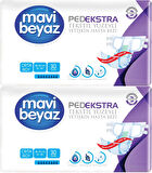 Mavi Beyaz Ped Ekstra Tekstil Yüzeyli Yetişkin Bel Bantlı Hasta Bezi Medium Orta 60 Adet