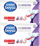 Mavi Beyaz Ped Ekstra Tekstil Yüzeyli Yetişkin Bel Bantlı Hasta Bezi XL Ekstra Büyük 60 Adet