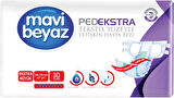Mavi Beyaz Ped Ekstra Tekstil Yüzeyli Yetişkin Bel Bantlı Hasta Bezi XL Ekstra Büyük 90 Adet