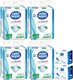 Mavi Beyaz Ped Emici Külot Hasta Bezi M - Medium Orta 120 Adet + Yatak Koruyucu Örtü 60*90CM 60 Adet