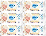 Molfix Islak Havlu Mendil İzotonik Yeni Doğan 6 Lı Set 50 Yaprak Pamuklu Plastik Kapaklı
