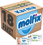 Molfix Islak Havlu Mendil İzotonik Karma 18 Li Set (Ferah Temizlik-Hassas Cilt)