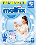 Molfix Bebek Bezi Beden:3 (4-9Kg) Midi 204 Adet Aylık Fırsat Pk