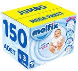 Molfix Bebek Bezi Beden:3 (4-9Kg) Midi 150 Adet Jumbo Mega Pk