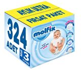 Molfix Bebek Bezi Beden:3 (4-9Kg) Midi 324 Adet Aylık Ultra Fırsat Pk