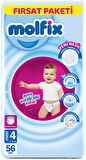 Molfix Külot Bebek Bezi Beden:4 (9-14KG) Maxi 168 Adet Aylık Fırsat Pk