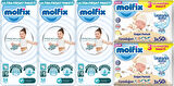 Molfix Premium Bebek Bezi Beden:6 (15+KG) Extra Large 162 Adet Ultra Fırsat Pk + 6 Adet Islak Mendil
