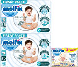 Molfix Premium Bebek Bezi Beden:5 (11-18KG) Junior 84 Adet Fırsat Pk + 3 Adet Islak Mendil