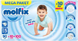 Molfix Bebek Bezi Beden:5 (11-18KG) Junior 400 Adet Mega Avantaj Fırsat Pk