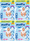 Molfix Bebek Bezi Beden:3 (4-9KG) Midi 560 Adet Mega Avantaj Fırsat Pk