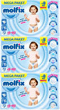 Molfix Bebek Bezi Beden:6 (15+KG) Extra Large 240 Adet Mega Aylık Fırsat Pk