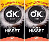 Okey Prezervatif 40 Adet Ultra Hisset Ekonomik Pk (2PK*20)