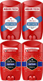 Old Spice WhiteWater & Captain Stick Roll-On Men/Erkek Deodorant 50ML (Karma 4 Lü Set)