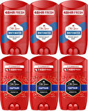Old Spice WhiteWater & Captain Stick Roll-On Men/Erkek Deodorant 50ML (Karma 6 Lı Set)