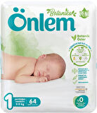 Önlem Bebek Bezi Botanika Beden:1 (2-5Kg) Yenidoğan 128 Adet Süper Ekonomik Pk