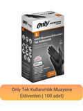 Only Evo Beyond Glove Nitril Siyah Pudrasız Muayene Eldiveni 500 Lü Set L - Large - Büyük (5PK*100)