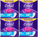 Orkid Günlük Ped Günlük Koruma Normal 112 Adet Ekonomik Paket (Tekli Paketlerde) (4PK*28)