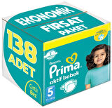 Prima Bebek Bezi Beden:5 (11-16Kg) Junior 138 Adet Ekonomik Fırsat Pk