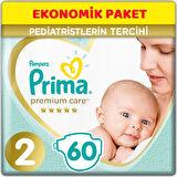 Prima Premium Care Bebek Bezi Beden:1 + Beden:2 130 Adet Yeni Doğan Seti Ekonomik Pk