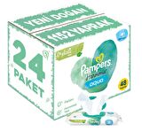 Prima Pampers Harmonie Islak Havlu Mendil Aqua Pure 48 Yaprak 24 Lü Set (1152 Yaprak) Organik Pamuk