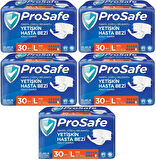 Prosafe Hasta Bezi Yetişkin Bel Bantlı Tekstil Yüzey L - Large - Büyük Boy 150 Adet (5PK*30)