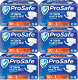 Prosafe Hasta Bezi Yetişkin Bel Bantlı Tekstil Yüzey L - Large - Büyük Boy 180 Adet (6PK*30)