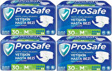 Prosafe Hasta Bezi Yetişkin Bel Bantlı Tekstil Yüzey M - Medium - Orta Boy 120 Adet (4PK*30)