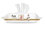 Pure Baby Islak Havlu Mendil 90 Yaprak Yenidoğan Organic Pamuklu (5 Li Set) 450 Yaprak Plstk Kapak