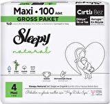 Sleepy Bebek Bezi Natural Beden:4 (7-14KG) Maxi 400 Adet Süper Ekonomik Fırsat Gross Pk