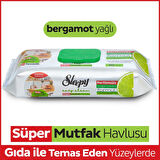 Sleepy Easy Clean Yüzey Temizlik Mutfak Havlusu -Mendili  50 Yaprak Bergomot Yağlı (2Li Set) 100Yprk
