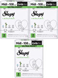 Sleepy Bebek Bezi Natural Beden:3 (4-9KG) Midi 324 Adet Aylık Ultra Pk