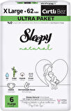 Sleepy Bebek Bezi Natural Beden:6 (15-25KG) Extra Large 124 Adet Ekonomik Ultra Pk