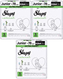 Sleepy Külot Bebek Bezi Natural Beden:5 (11-18KG) Junior 234 Adet Aylık Ultra Pk