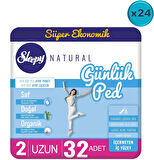 Sleepy Natural Günlük Ped Uzun 768 Adet Süper Ekonomik Pk (24PK*32)
