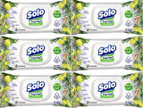 Solo Islak Havlu Mendil 50 Yaprak Limon & Biberiye (6 Lı Set) (2PK*3) 300 Yaprak