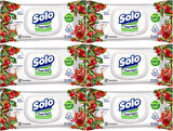 Solo Islak Havlu Mendil 50 Yaprak Elma Sirkesi & Karbonat (6 Lı Set) (2PK*3) 300 Yaprak