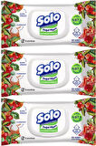 Solo Islak Havlu Mendil 50 Yaprak Elma Sirkesi & Karbonat (6 Lı Set) (2PK*3) 300 Yaprak