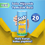 Solo Hijyenik Temizlik Bezi (İç adet 20 Li) (Kokusuz ve Hızla Kuruyan) (18 Li Set)