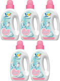 Uni Baby Çamaşır Yumuşatıcı 1500Ml Hassas Ciltler İçin/Hipoalerjenik (Pembe) (5 Li Set)