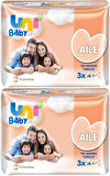 Uni Baby Islak Havlu Mendil Aile 52 Yaprak (6 Lı Set) 312 Yaprak (2PK*3)