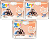 Uni Baby Islak Havlu Mendil Aile 52 Yaprak (9 Lu Set) 468 Yaprak (3PK*3)