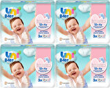 Uni Baby Islak Havlu Mendil İlk Adım 52 Yaprak (12 Li Set) 624 Yaprak (4PK*3)