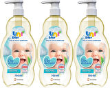 Uni Baby Bebek Saç ve Vücut Şampuanı 700ML Klasik (Pompalı) (3 Lü Set)